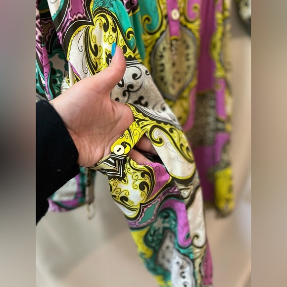 ⚪️ Yoana Baraschi vintage floral dress size 8 paisley belted - Picture 8 of 10